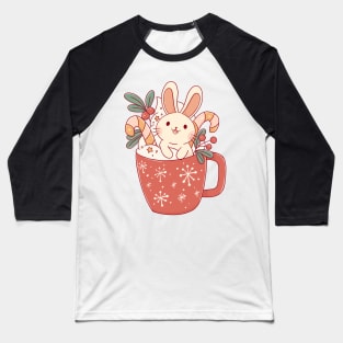 Christmas bunny in cup Baseball T-Shirt